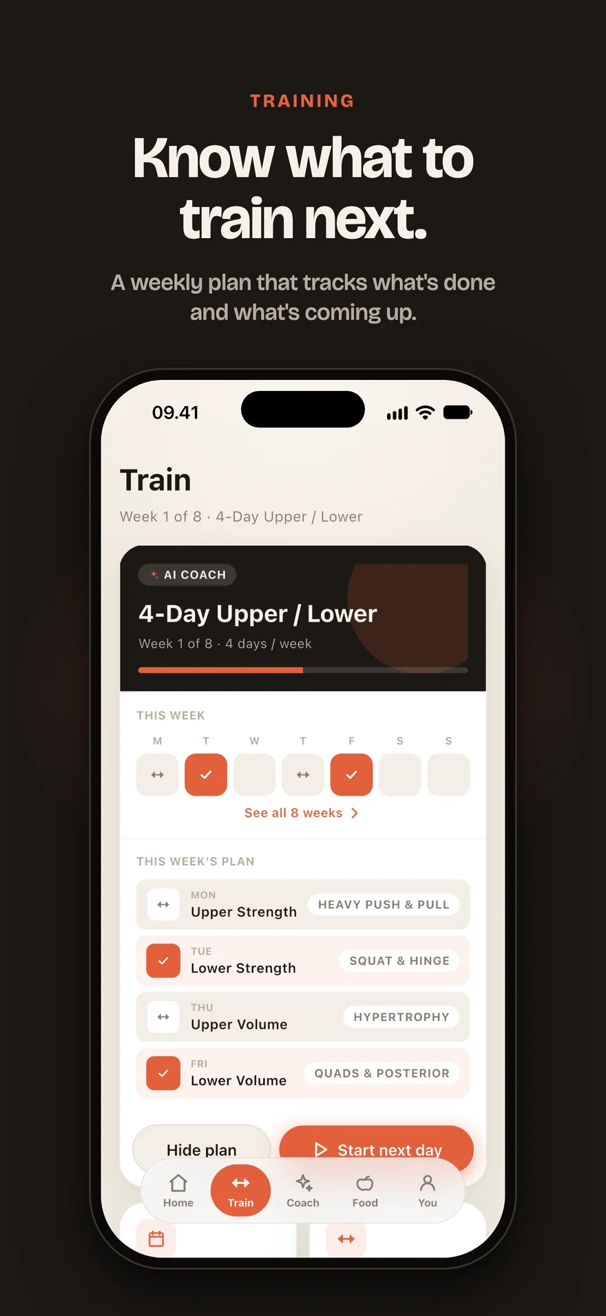Know what to train next